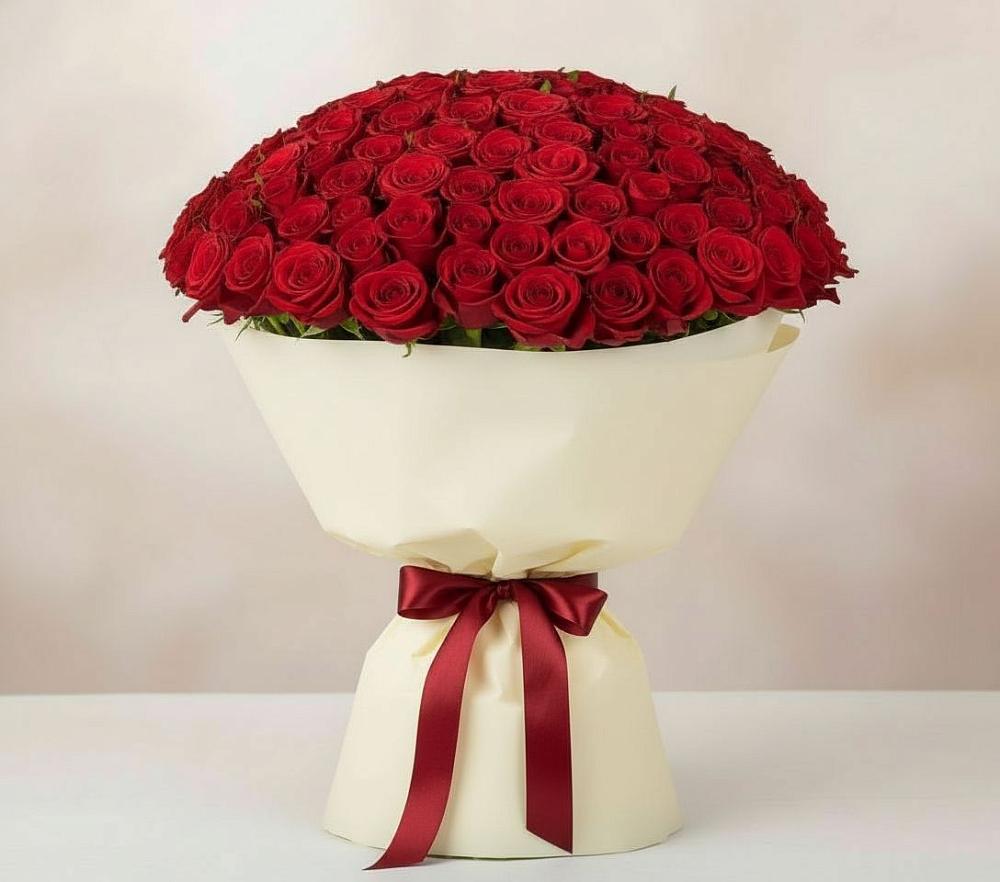 Букет 101 Красная роза Милано в Магдагачах