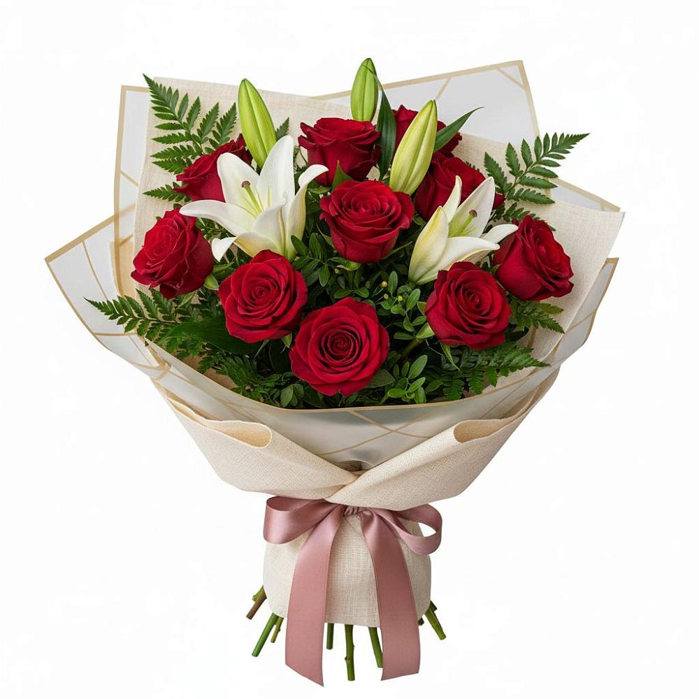 Букет цветов из: Лилии и Розы в Магдагачах