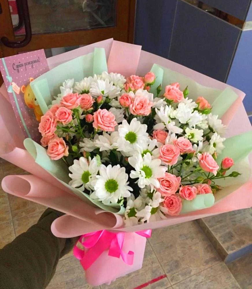 Букет цветов из: Розы и Хризантемы в Магдагачах