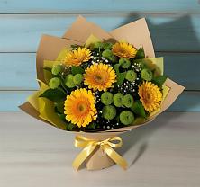 Букет цветов из:  Герберы и Хризантемы в Магдагачах