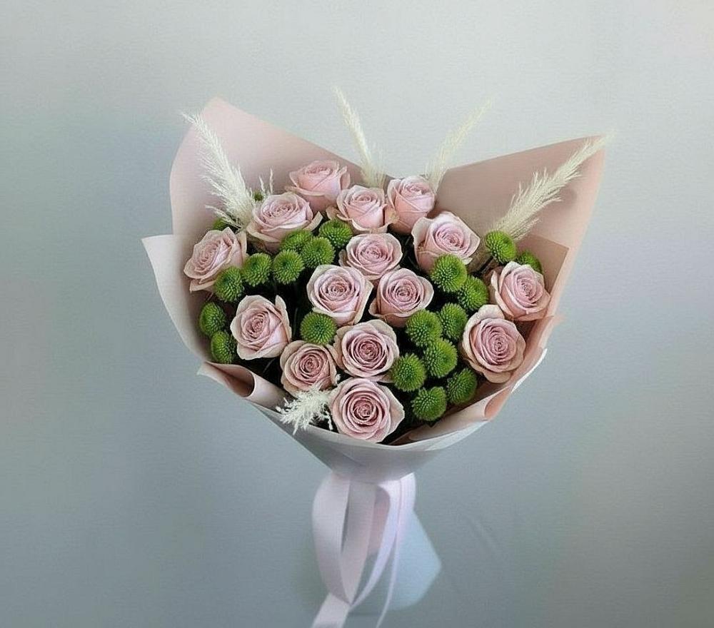 Букет цветов из: Розы и Хризантемы в Магдагачах