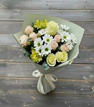 Букет цветов из:  Альстромерии, Розы и Хризантемы в Магдагачах