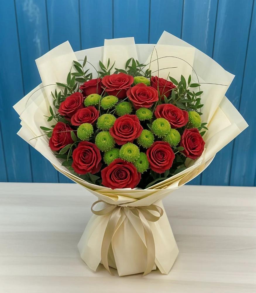 Букет цветов из: Розы и Хризантемы в Магдагачах