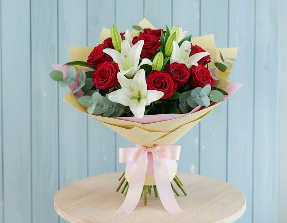 Букет цветов из: Лилии и Розы в Магдагачах